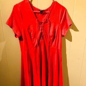 Torrid Tie front ribbed tshirt dress sz 1/1x 14-16